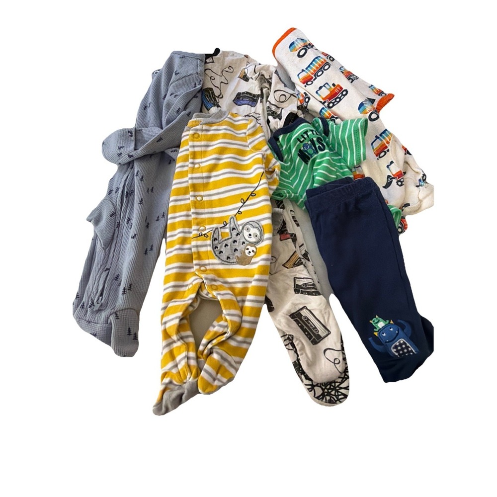 5 Pc Lot Newborn 0/3 Months Sleeper Lot One Piece Pjs Baby Boy Kids‎ Bundle